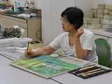 日本画IIの教室風景・作品