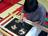 日本刺繍の教室風景・作品