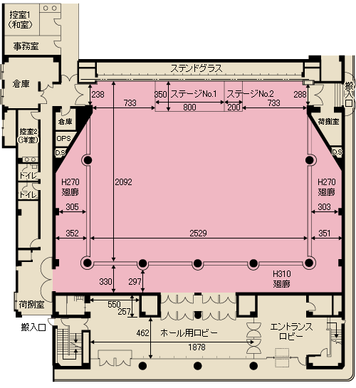 KBSホール（平面図）